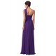 A-Line One-Shoulder Long Chiffon Prom Evening Bridesmaid Dresses ED011621