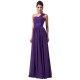 A-Line One-Shoulder Long Chiffon Prom Evening Bridesmaid Dresses ED011621