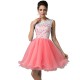 A-Line Short Lace Prom Evening Formal Dresses ED011622