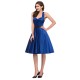 A-Line Halter Short Satin Prom Evening Bridesmaid Dresses ED011627