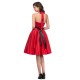 A-Line Halter Short Satin Prom Evening Bridesmaid Dresses ED011627
