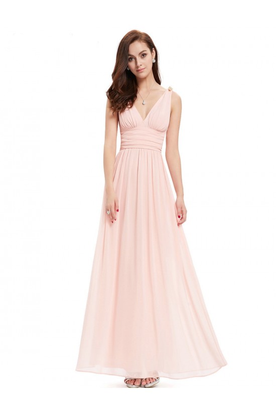 A-Line V-Neck Long Chiffon Prom Evening Formal Bridesmaid Dresses ED011630 A-Line V-Neck Long Chiffon Prom Evening Formal Bridesmaid Dresses ED011630