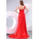 Long Red One-Shoulder Prom Evening Formal Party Dresses ED010164