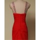 Elegant Beaded Long Red Chiffon Prom Evening Formal Dresses ED011644
