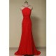 Elegant Beaded Long Red Chiffon Prom Evening Formal Dresses ED011644