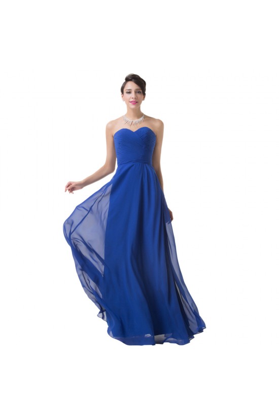 A-Line Sweetheart Long Blue Chiffon Prom Evening Bridesmaid Dresses ED011647 A-Line Sweetheart Long Blue Chiffon Prom Evening Bridesmaid Dresses ED011647