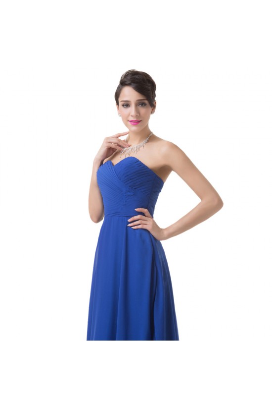 A-Line Sweetheart Long Blue Chiffon Prom Evening Bridesmaid Dresses ED011647 A-Line Sweetheart Long Blue Chiffon Prom Evening Bridesmaid Dresses ED011647