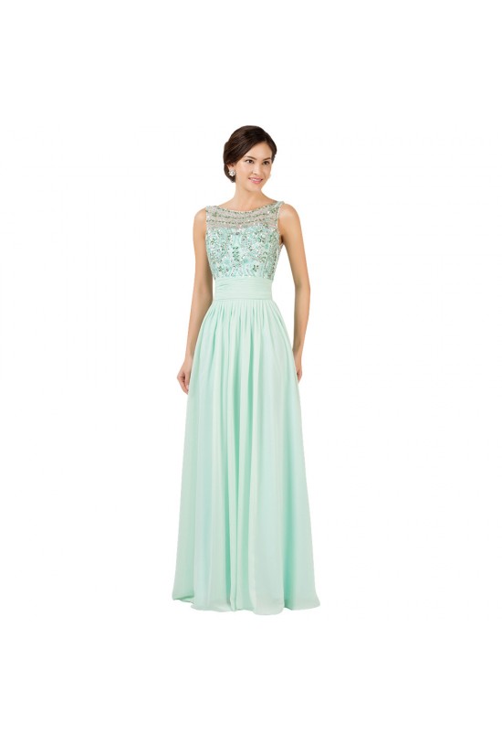 A-Line Bateau Beaded Long Chiffon Prom Evening Formal Dresses ED011654 A-Line Bateau Beaded Long Chiffon Prom Evening Formal Dresses ED011654