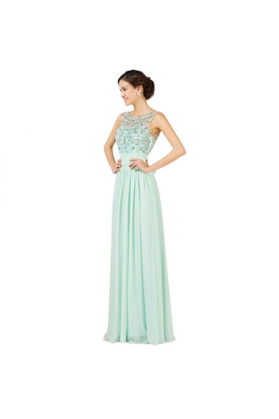 A-Line Bateau Beaded Long Chiffon Prom Evening Formal Dresses ED011654 A-Line Bateau Beaded Long Chiffon Prom Evening Formal Dresses ED011654