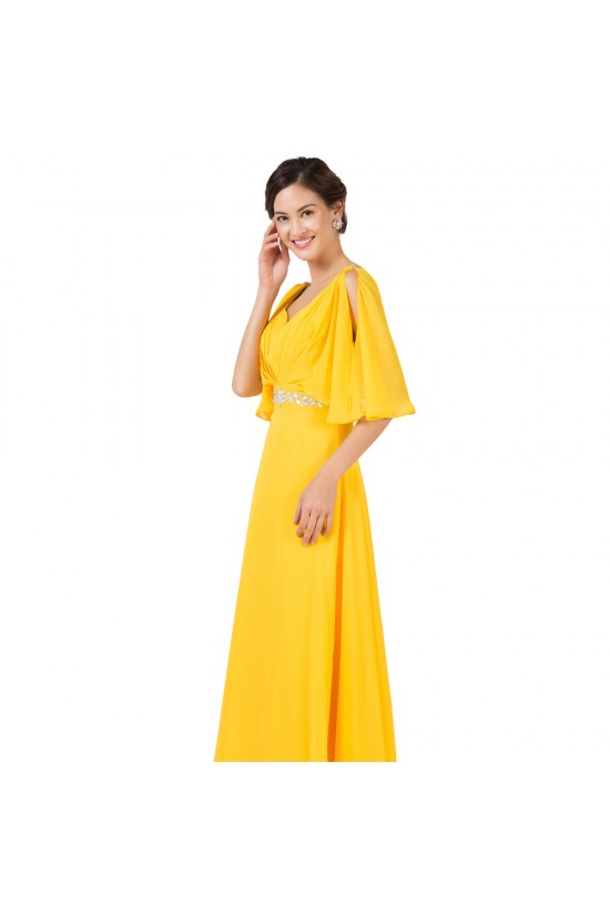 A-Line Beaded Long Yellow Chiffon Prom Evening Formal Dresses ED011655 A-Line Beaded Long Yellow Chiffon Prom Evening Formal Dresses ED011655