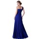 A-Line One-Shoulder Pleated Long Blue Chiffon Prom Evening Bridesmaid Dresses ED011656 A-Line One-Shoulder Pleated Long Blue Chiffon Prom Evening Bridesmaid Dresses ED011656