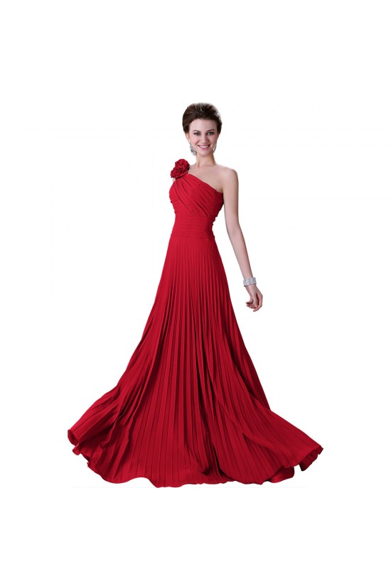 A-Line One-Shoulder Pleated Long Blue Chiffon Prom Evening Bridesmaid Dresses ED011656 A-Line One-Shoulder Pleated Long Blue Chiffon Prom Evening Bridesmaid Dresses ED011656