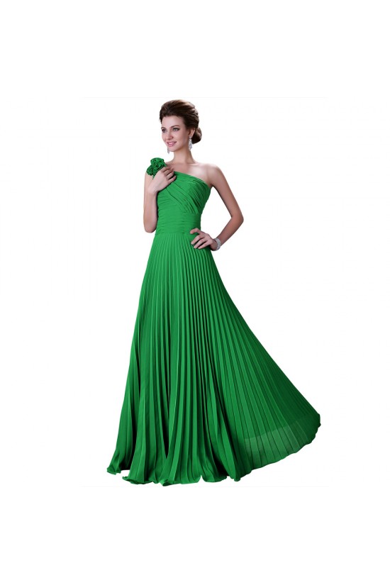 A-Line One-Shoulder Pleated Long Blue Chiffon Prom Evening Bridesmaid Dresses ED011656 A-Line One-Shoulder Pleated Long Blue Chiffon Prom Evening Bridesmaid Dresses ED011656