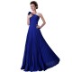 A-Line One-Shoulder Pleated Long Blue Chiffon Prom Evening Bridesmaid Dresses ED011656 A-Line One-Shoulder Pleated Long Blue Chiffon Prom Evening Bridesmaid Dresses ED011656