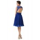 A-Line Bateau Beaded Applique Short Blue Prom Evening Formal Dresses ED011661 A-Line Bateau Beaded Applique Short Blue Prom Evening Formal Dresses ED011661
