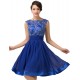 A-Line Bateau Beaded Applique Short Blue Prom Evening Formal Dresses ED011661 A-Line Bateau Beaded Applique Short Blue Prom Evening Formal Dresses ED011661