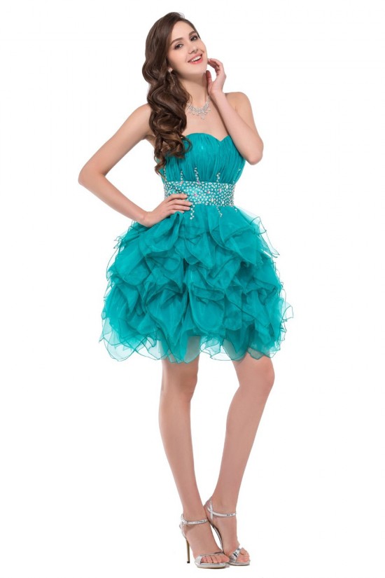 Beaded Sweetheart Short Prom Evening Cocktail Dresses ED011664