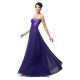 Empire Sweetheart Beaded Long Purple Chiffon Prom Evening Formal Maternity Dresses ED011665