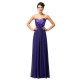 Empire Sweetheart Beaded Long Purple Chiffon Prom Evening Formal Maternity Dresses ED011665