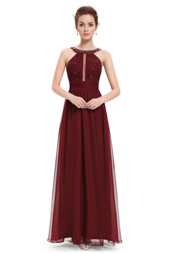 A-Line Lace and Chiffon Long Prom Evening Formal Dresses ED011669 A-Line Lace and Chiffon Long Prom Evening Formal Dresses ED011669