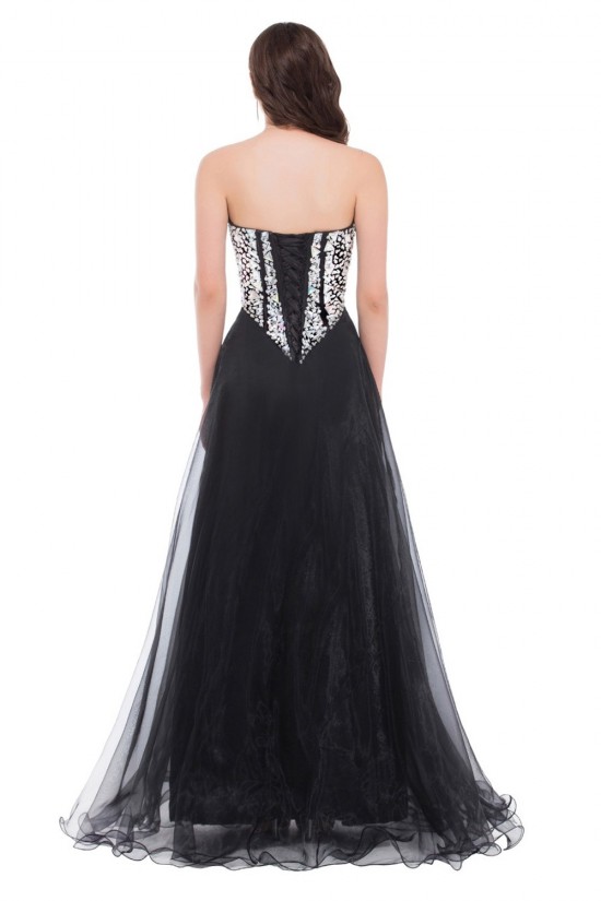 A-Line Sweetheart Beaded Long Black Prom Evening Formal Dresses ED011672 A-Line Sweetheart Beaded Long Black Prom Evening Formal Dresses ED011672