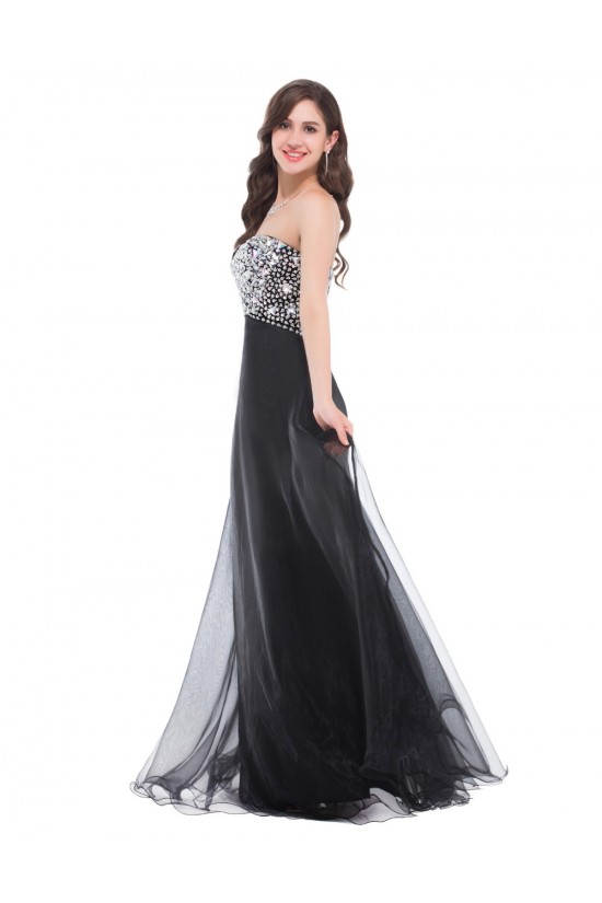 A-Line Sweetheart Beaded Long Black Prom Evening Formal Dresses ED011672 A-Line Sweetheart Beaded Long Black Prom Evening Formal Dresses ED011672