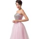 A-Line Sweetheart Beaded Long Pink Tulle Prom Evening Formal Dresses ED011676 A-Line Sweetheart Beaded Long Pink Tulle Prom Evening Formal Dresses ED011676