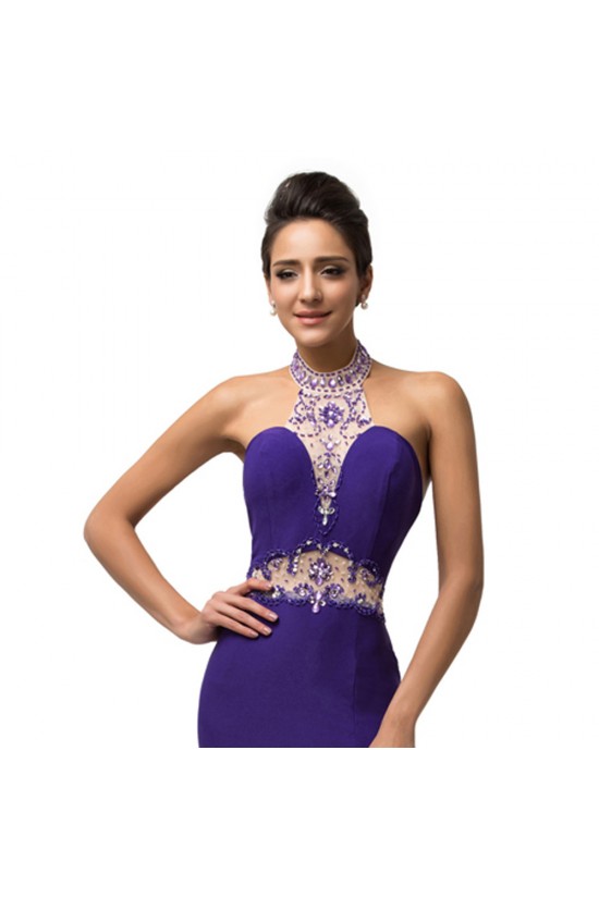 Trumpet/Mermaid Halter Beaded Long Chiffon Prom Evening Formal Dresses ED011677 Trumpet/Mermaid Halter Beaded Long Chiffon Prom Evening Formal Dresses ED011677