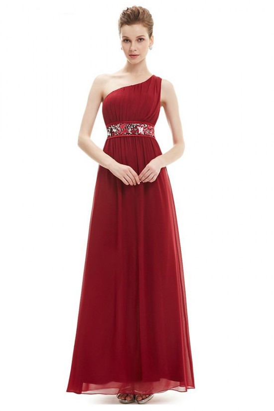 A-Line One-Shoulder Beaded Long Chiffon Prom Evening Formal Dresses ED011678 A-Line One-Shoulder Beaded Long Chiffon Prom Evening Formal Dresses ED011678