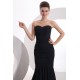 Trumpet/Mermaid Sweetheart Beaded Long Black Prom Evening Formal Party Dresses ED010175