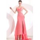 High Low Pink Chiffon Beaded Prom Evening Formal Party Dresses ED010177