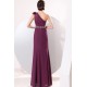 One-Shoulder Beaded Long Chiffon Prom Evening Formal Party Dresses ED010181