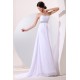 Empire Long White Chiffon Beaded Prom Evening Formal Party Dresses/Maternity Evening Dresses ED010182