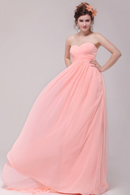 Empire Sweetheart Long Pink Chiffon Prom Evening Formal Party Dresses/Maternity Dresses ED010186 Empire Sweetheart Long Pink Chiffon Prom Evening Formal Party Dresses/Maternity Dresses ED010186