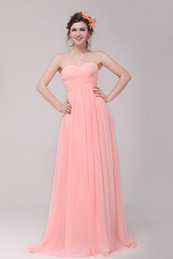 Empire Sweetheart Long Pink Chiffon Prom Evening Formal Party Dresses/Maternity Dresses ED010186 Empire Sweetheart Long Pink Chiffon Prom Evening Formal Party Dresses/Maternity Dresses ED010186