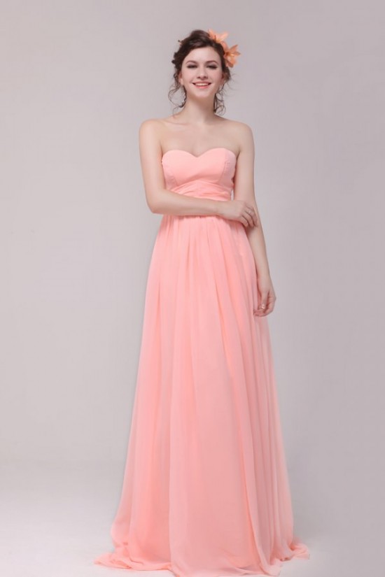 Empire Sweetheart Long Pink Chiffon Prom Evening Formal Party Dresses/Maternity Dresses ED010186 Empire Sweetheart Long Pink Chiffon Prom Evening Formal Party Dresses/Maternity Dresses ED010186