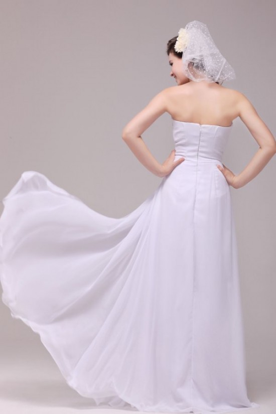 Long White Chiffon Beaded Prom Evening Formal Party Dresses ED010188 Long White Chiffon Beaded Prom Evening Formal Party Dresses ED010188