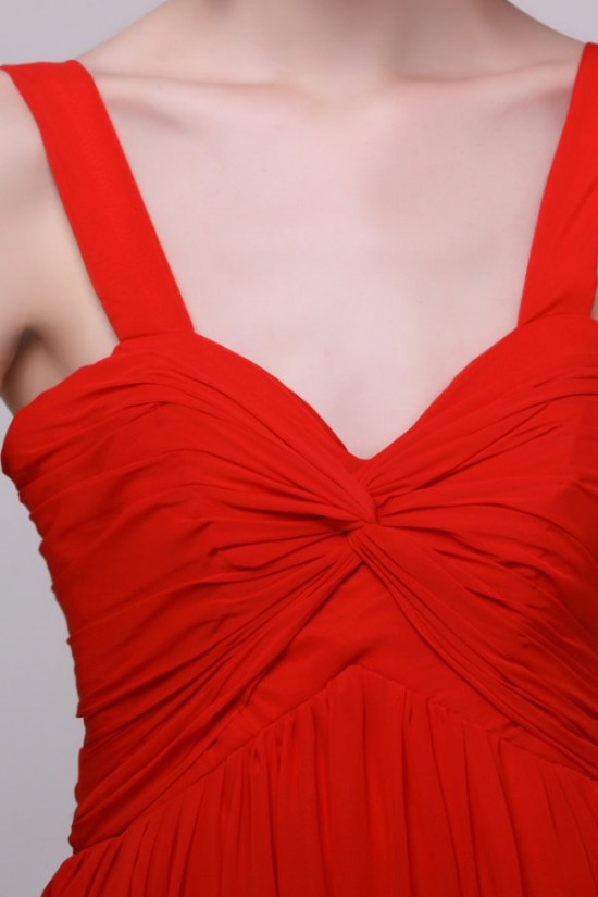 A-Line Long Red Chiffon Prom Evening Formal Party Dresses/Bridesmaid Dresses ED010190 A-Line Long Red Chiffon Prom Evening Formal Party Dresses/Bridesmaid Dresses ED010190
