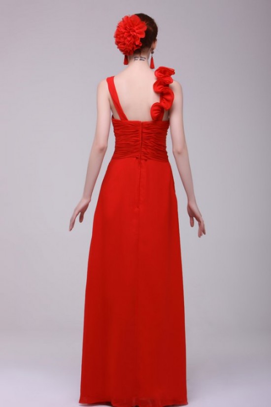 Long Red Chiffon Prom Evening Formal Party Dresses/Bridesmaid Dresses ED010191 Long Red Chiffon Prom Evening Formal Party Dresses/Bridesmaid Dresses ED010191