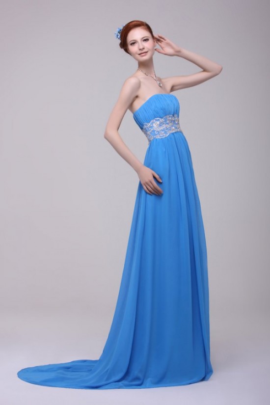 Long Blue Chiffon Prom Evening Formal Party Dresses ED010192 Long Blue Chiffon Prom Evening Formal Party Dresses ED010192
