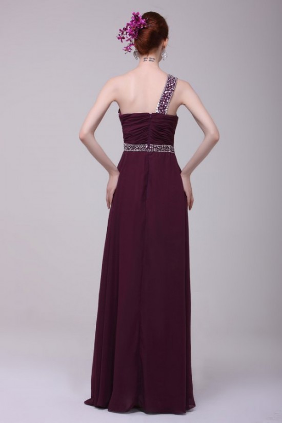 Beaded One-Shoulder Long Chiffon Prom Evening Formal Party Dresses ED010193 Beaded One-Shoulder Long Chiffon Prom Evening Formal Party Dresses ED010193
