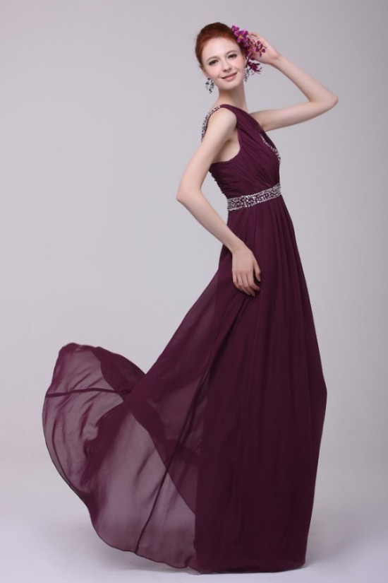 Beaded One-Shoulder Long Chiffon Prom Evening Formal Party Dresses ED010193 Beaded One-Shoulder Long Chiffon Prom Evening Formal Party Dresses ED010193