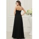 A-Line Sweetheart Long Black Chiffon Prom Evening Formal Party Dresses ED010202