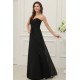 A-Line Sweetheart Long Black Chiffon Prom Evening Formal Party Dresses ED010202