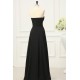 A-Line Sweetheart Long Black Chiffon Prom Evening Formal Party Dresses ED010202