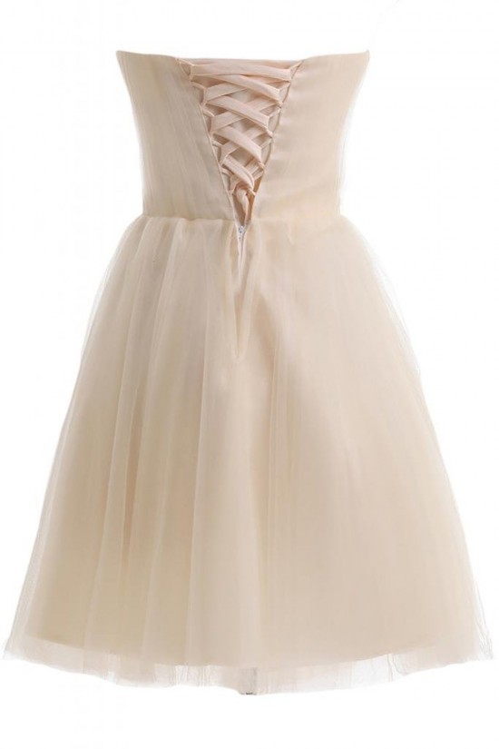 Short Beaded Tulle Prom Evening Formal Party Dresses ED010207