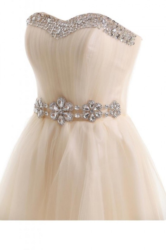 Short Beaded Tulle Prom Evening Formal Party Dresses ED010207