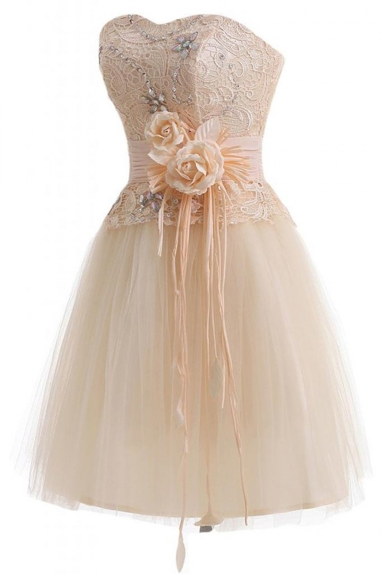 Short Strapless Beaded Prom Evening Formal Party Dresses ED010208