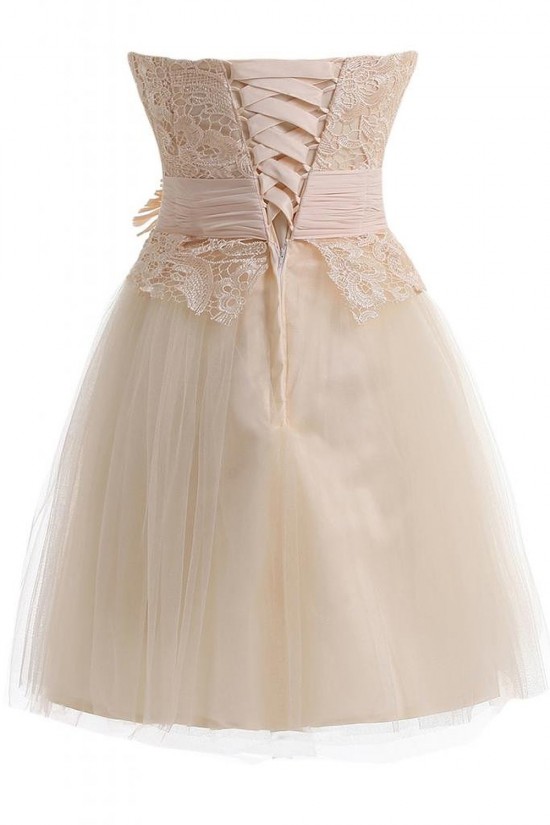 Short Strapless Beaded Prom Evening Formal Party Dresses ED010208