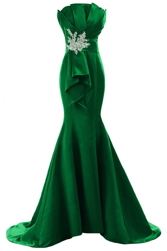 Trumpet/Mermaid Strapless Long Green Prom Evening Formal Party Dresses ED010214 Trumpet/Mermaid Strapless Long Green Prom Evening Formal Party Dresses ED010214
